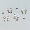 silver star earrings