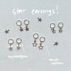 silver star earrings