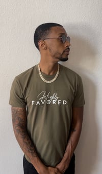 Highly Favored Army Green T-shirt