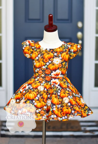 Image of Embroidery Pumpkin Twirl Dress 
