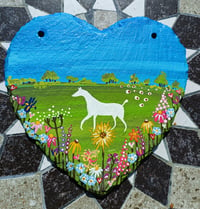 Image 2 of Cherhill White horse ~ slate heart