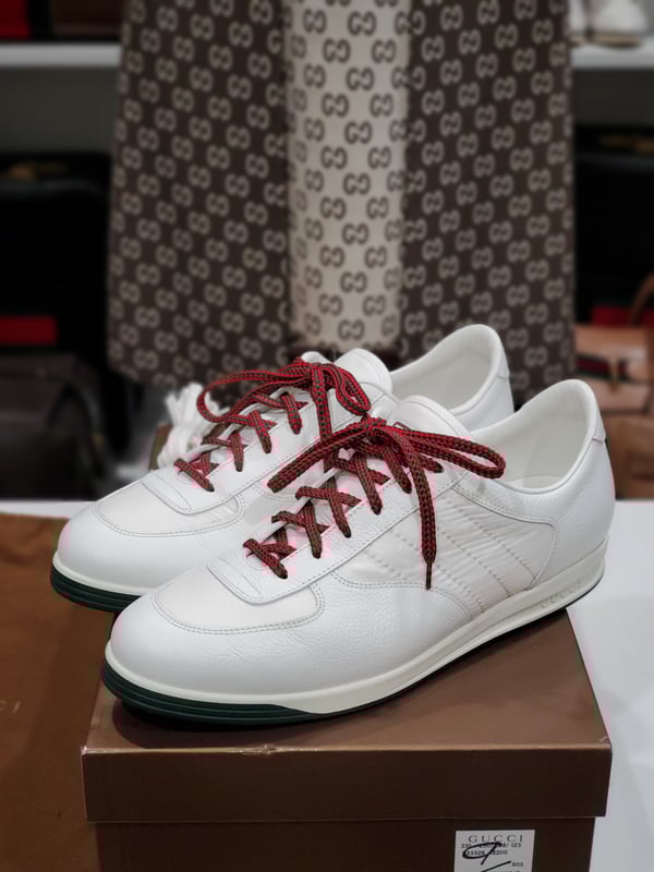 Image of White Gucci Tennis Sneakers