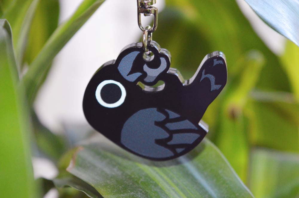 Image of Hanging Crow Charm - 1.5" Acrylic