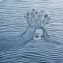 Image 1 of Drowning in the Undertow Linocut Print 