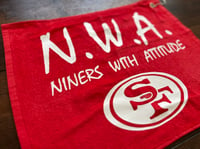 Image 3 of RED NWA RALLY TOWEL W/ WHITE LETTERING