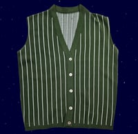 Image 1 of Olive Striped Vest