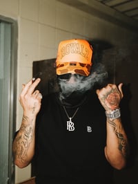 Image 2 of ROYALZ TRUCKER HAT ORANGE CAMO