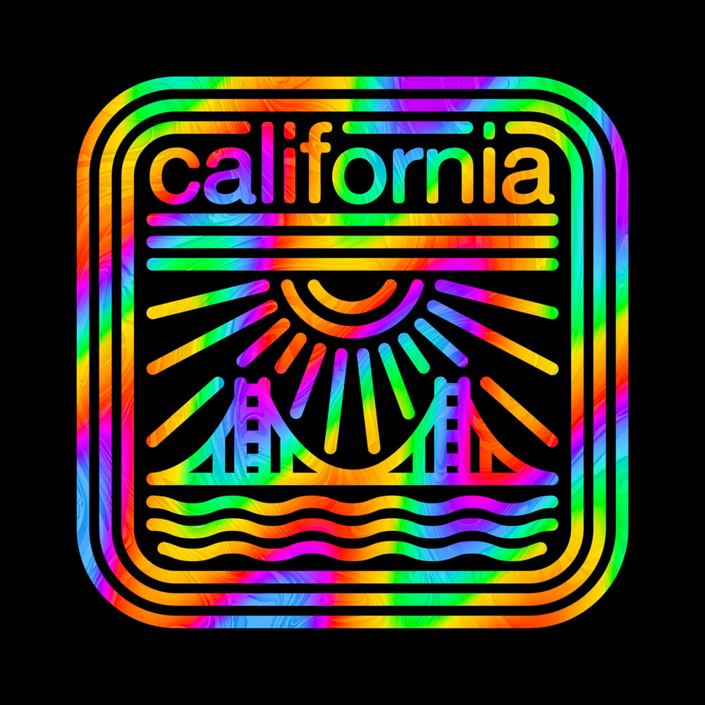 Image of CALIFORNIA (RAINBOW) - 8"x8" PRINT