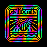 Image 1 of CALIFORNIA (RAINBOW) - 8"x8" PRINT