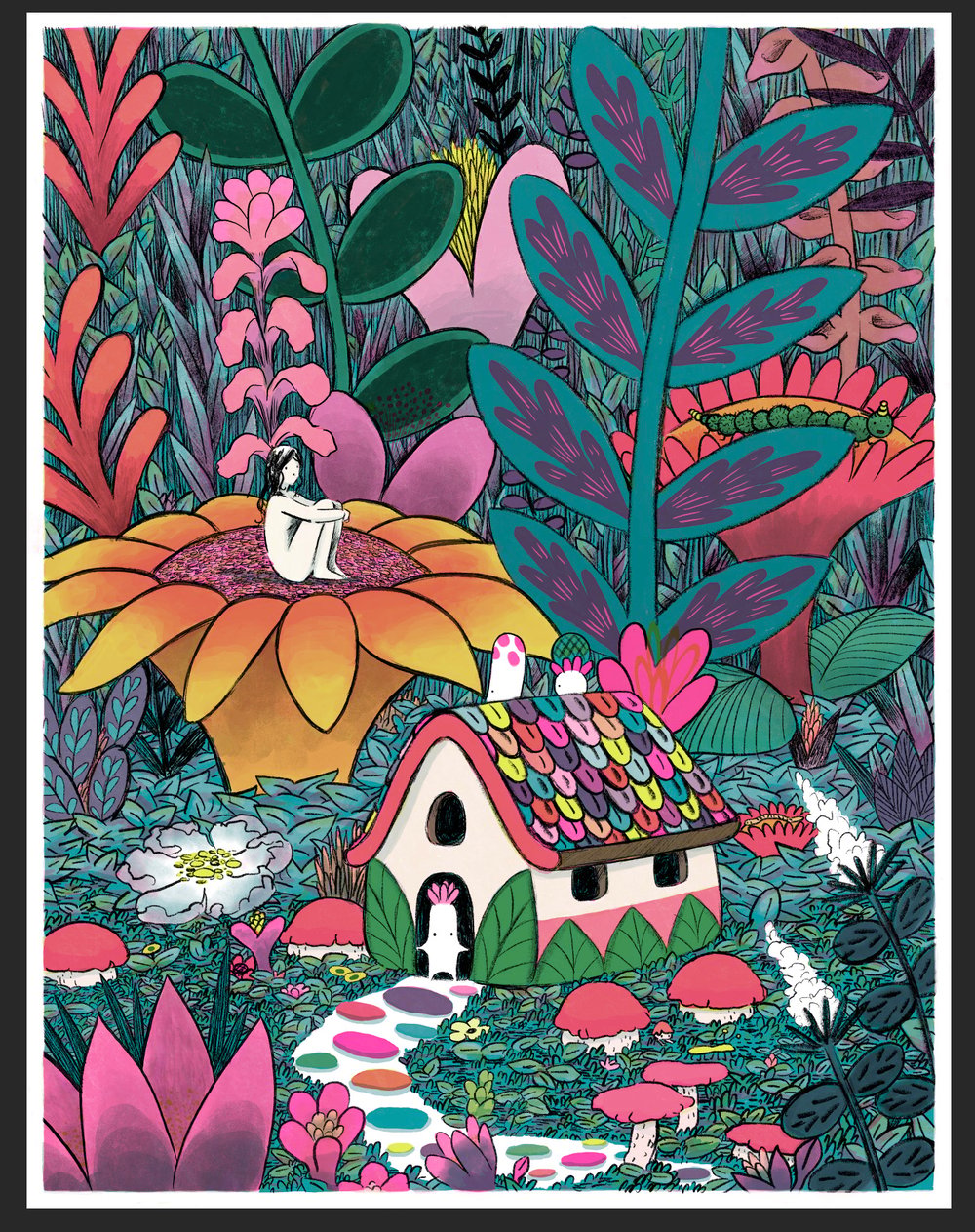 Image of Rainbow House Print, by Jen Tong