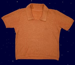 Orange Knit Polo