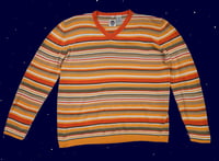 Image 1 of Orange and Khaki Stripe Longsleeve
