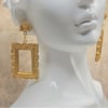 Intricate Picture Frame Earrings with Detailed Studs (Style 2)