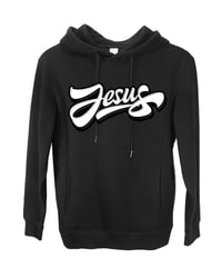 Image 2 of Hoodie with Black and White Jesus Logo