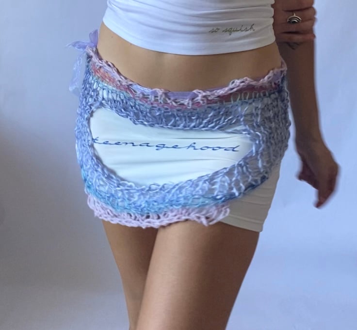 Cotton Candy Cut Out Skirt