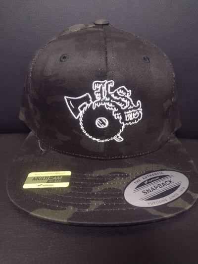 Image of LSP: CAMO HAT WITH WHITE LSP LOGO SNAPBACK HAT 