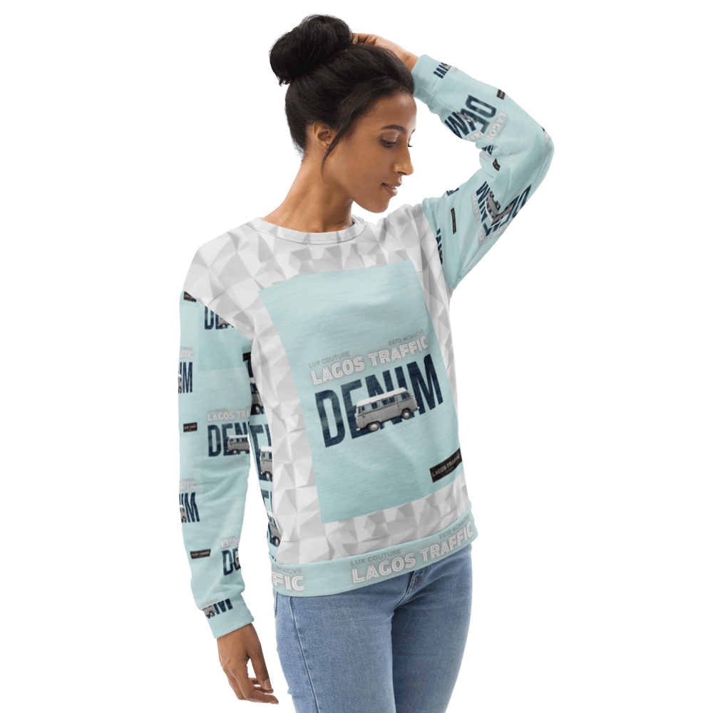 MINT'GREY DENIM MODE - LAGOS TRAFFIC LUX COUTURE