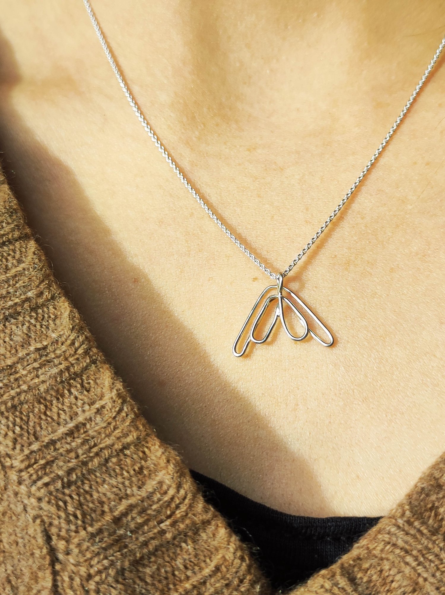 Image of Silver Clitoris Wire Necklace