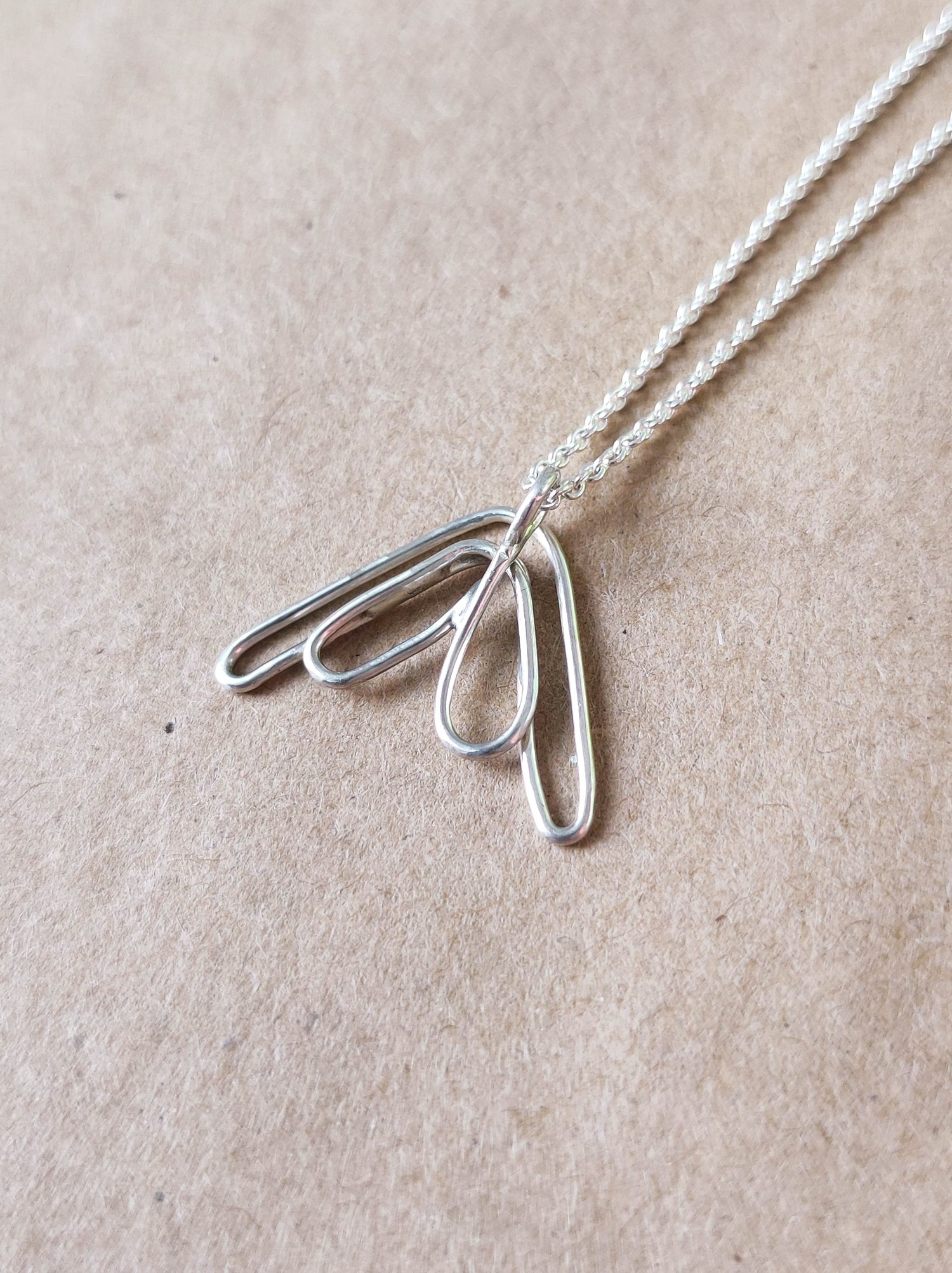 Image of Silver Clitoris Wire Necklace