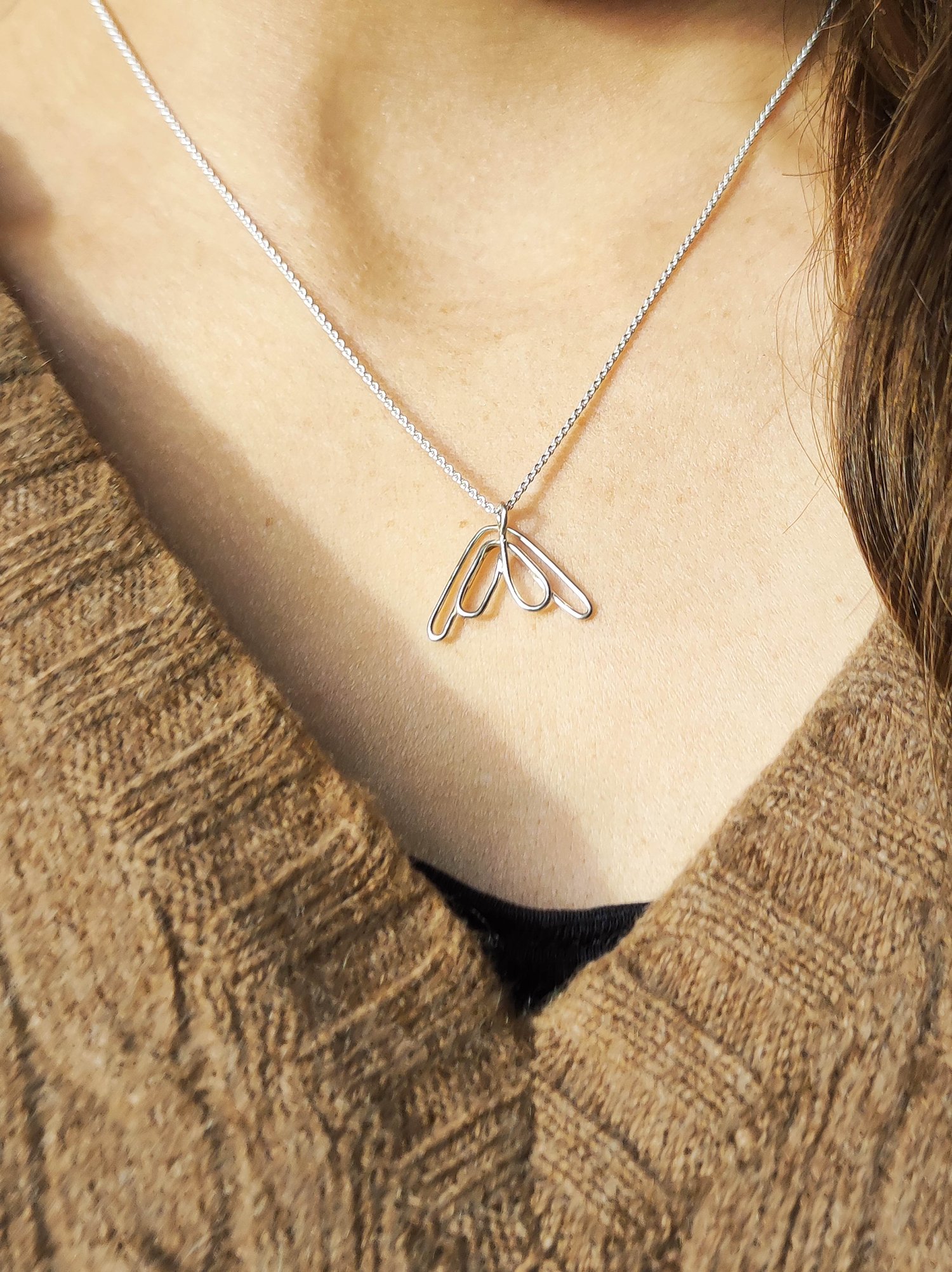 Image of Silver Clitoris Wire Necklace