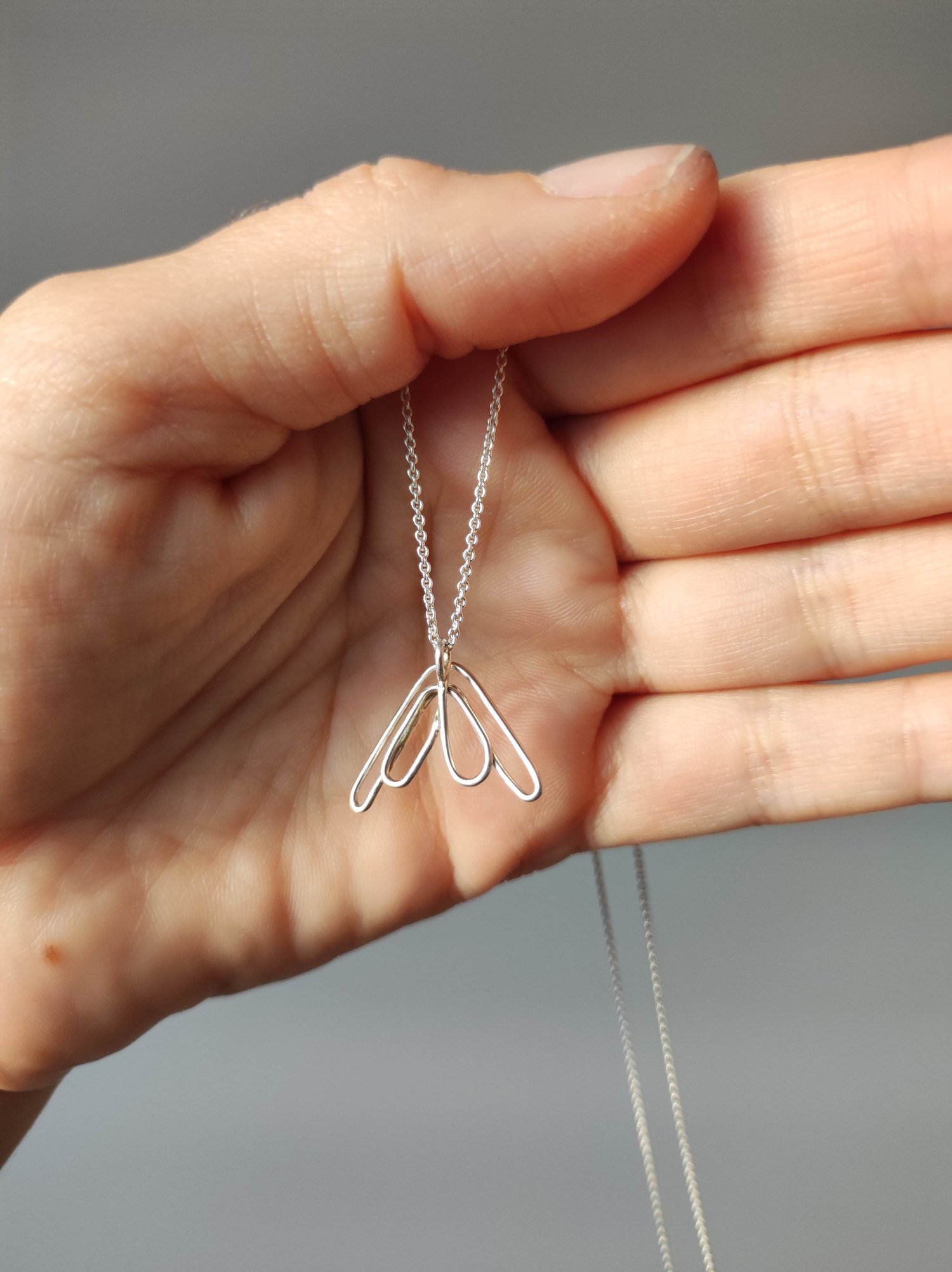 Image of Silver Clitoris Wire Necklace