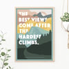 Hardest Climb - 12x16 Poster