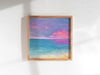 Pink Sky Vs Aqua Ocean Painting 30 x 30cm