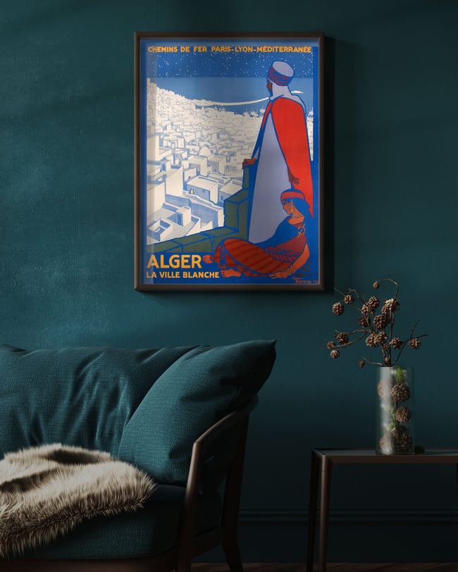 Alger la ville blanche | Roger Broders | 1920 | Vintage Travel Poster | Wall Art Print | Home Decor