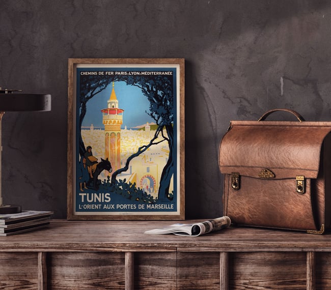 Tunis - L'Orient aux portes de Marseille | Roger Broders | 1920 | Vintage Travel Poster | Home Decor