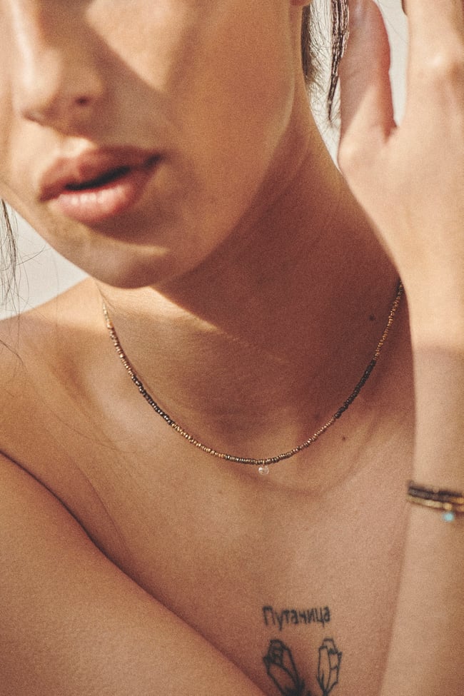 NEW CHOUCHOU COLLIER APATITE 