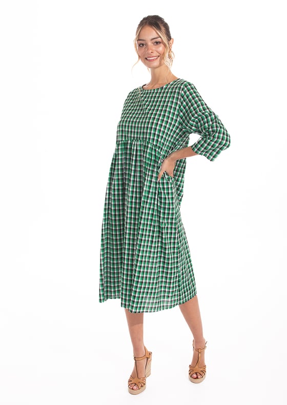 Image of Cotton Luxe Frock  - Emerald