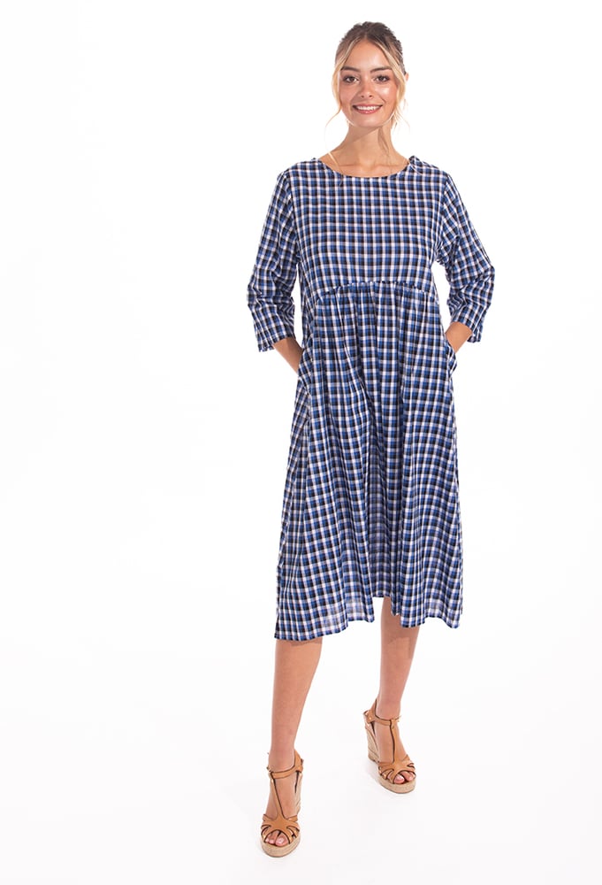 Image of Cotton Luxe Frock - Blue