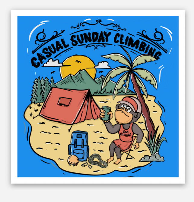 Image of Get Casual Graphic Sticker