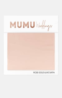 Uocvlatissimus Bridesmaid Fabric Swatch ~ Rose Gold Luxe Satin