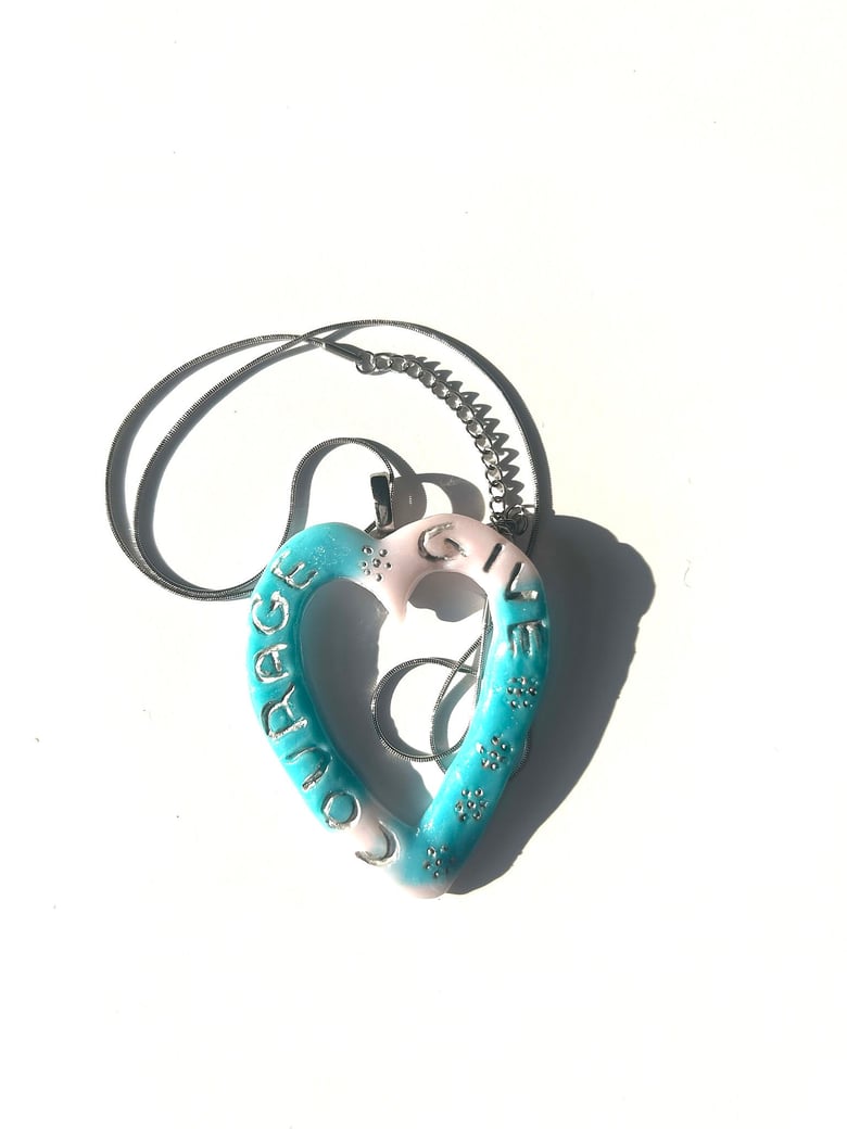 Image of Give Courage Turquoise and Pink