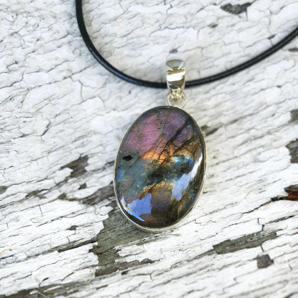 Image of Lavender Galaxy - Labradorite Pendant in Sterling Silver 