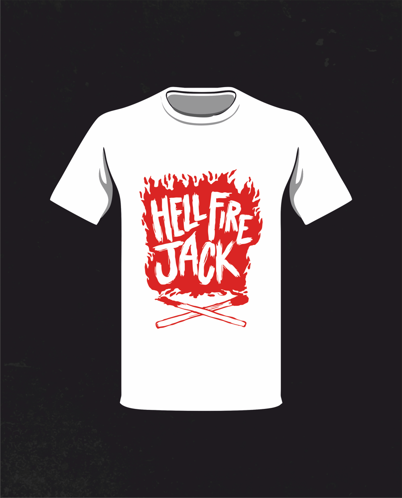 Image of Hell Fire Jack 'Matchsticks' T-Shirt - WHITE