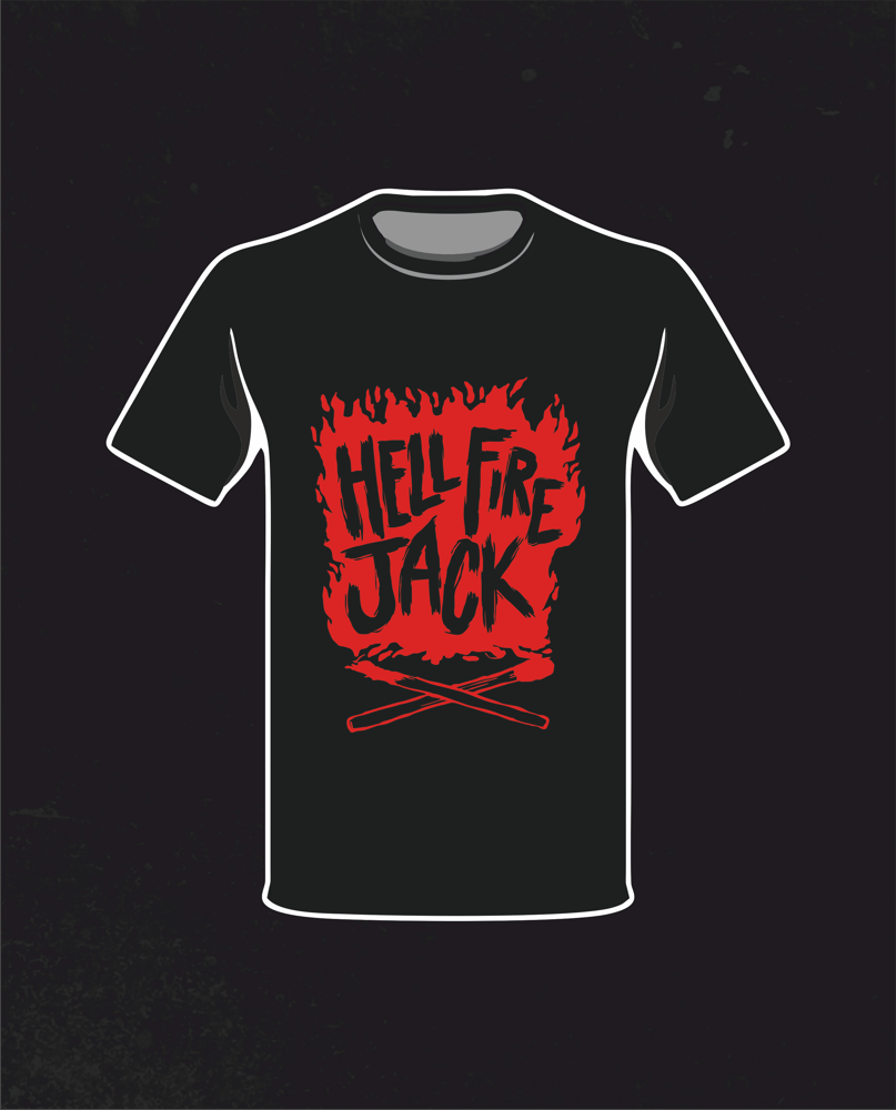 Image of Hell Fire Jack 'Matchsticks' T-Shirt - BLACK