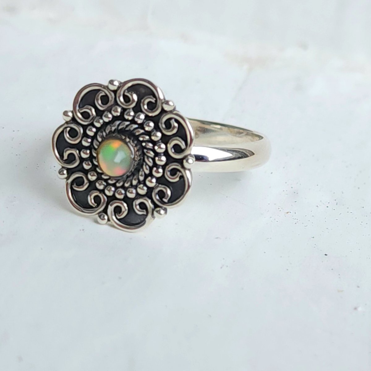 Image of Enyi - Ethiopian Opal Ring in Sterling Silver 