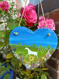 Image 1 of Cherhill White horse ~ slate heart