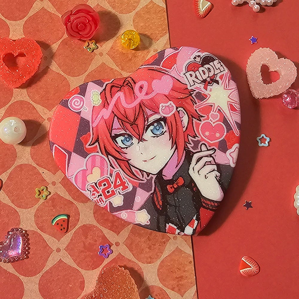 Image of Twisted Wonderland Birthday Heart Pins