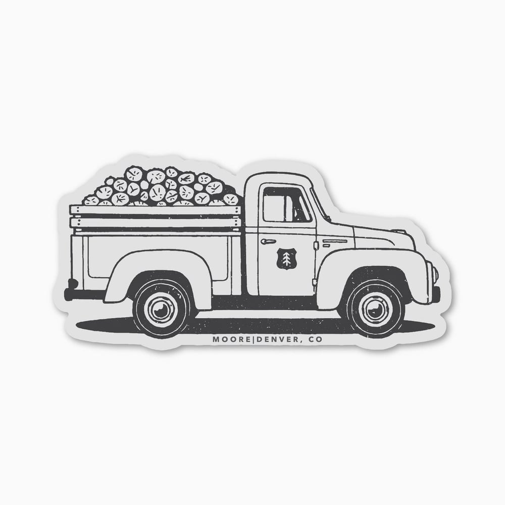 Lumber Truck Sticker Tiny Print Shop