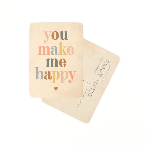 Image of Carte Postale  YOU MAKE ME HAPPY / ARC EN CIEL