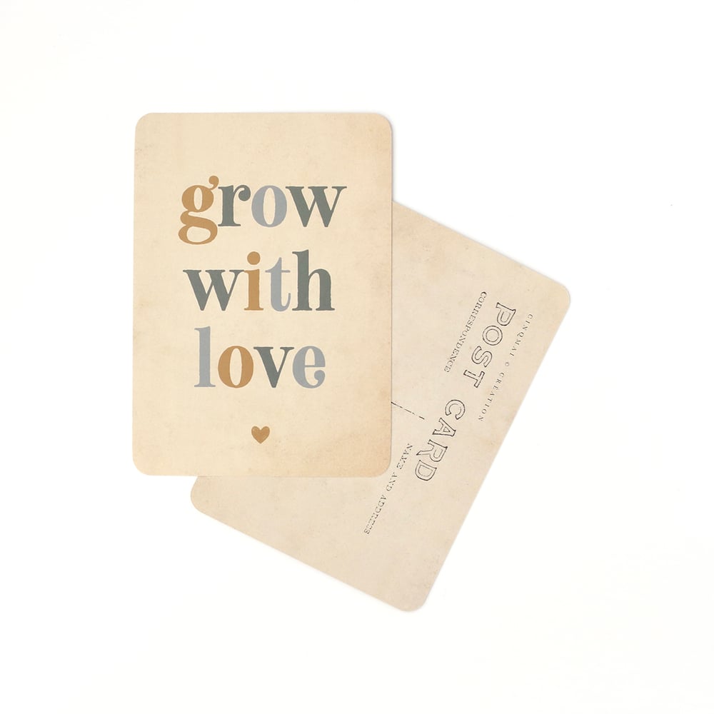 Image of Carte Postale  GROW WITH LOVE / BLEU