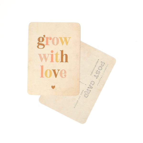 Image of Carte Postale  GROW WITH LOVE / ROSE
