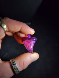 Image 1 of Karmaline & dichro shark tooth pendant. 