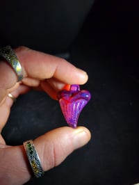 Image 2 of Karmaline & dichro shark tooth pendant. 