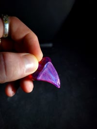 Image 3 of Karmaline & dichro shark tooth pendant. 