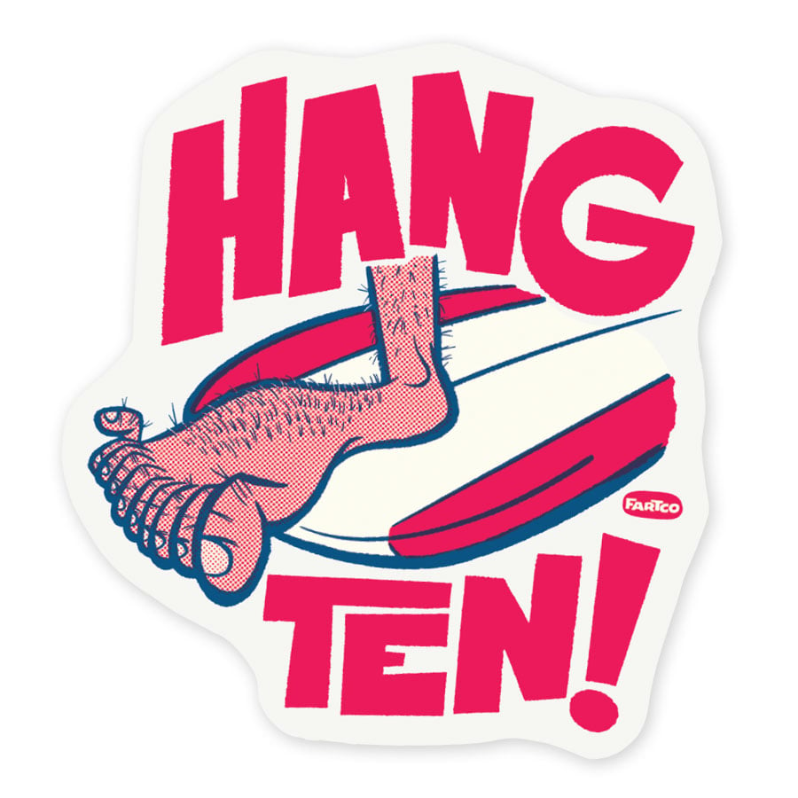 Image of Hang 10 Sticker