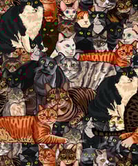 Image 2 of Cat Overload Wall Tapestry